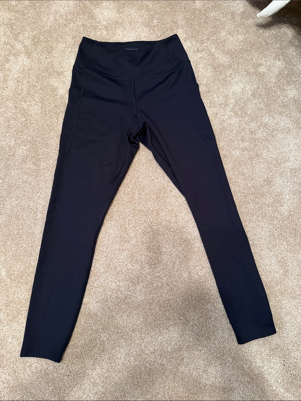 Flex High Rise Navy Leggings with Side Pockets